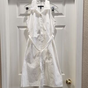 White House Black Market White Midi Dress